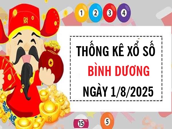 Thống kê xổ số Bình Dương ngày 1/8/2025 hôm nay chi tiết